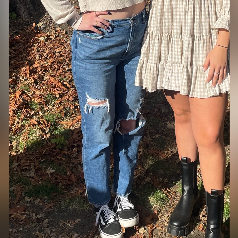 Abercrombie & Fitch the ankle straight ultra high rise jeans